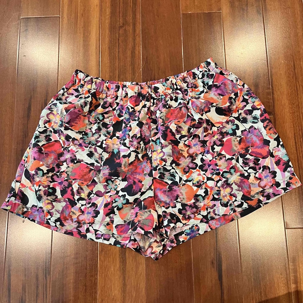 Collective Concepts Point‎ Break Shorts Floral Print Multi Lightweight Sz Small